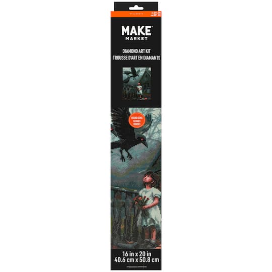 16" x 20" Crows & Girl Diamond Art Kit by Make Market®